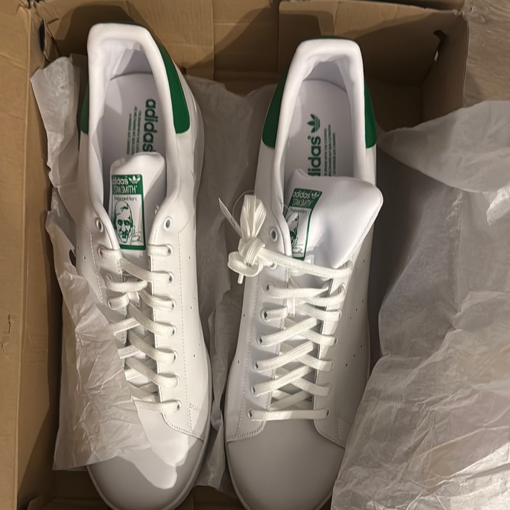 Adidas White and Green Sneakers